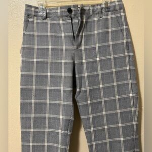 Pull&Bear Gray Plaid Men's Pants